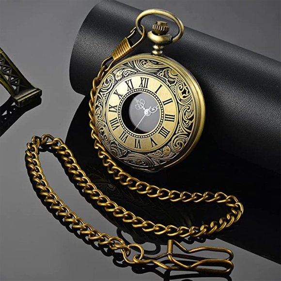 Other - Vintage Pocket Watch NEW Roman Numerals Christmas Graduation Birthday Dad Gifts